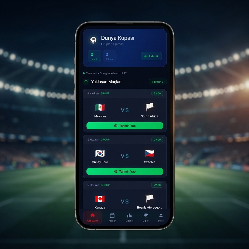 Futivo Android Canlı Skor ve Maç Tahminleri Arayüzü